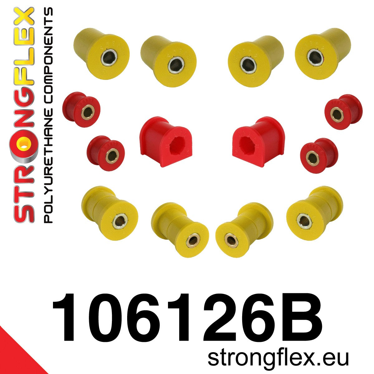 Strongflex 106126B 80ShA front suspension bush kit for Mazda MX-5 NA